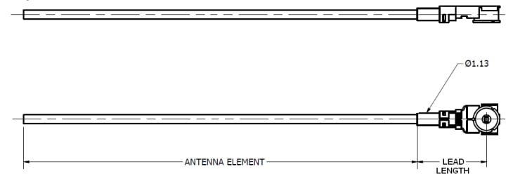 Mechanical Drawing - TTM Technologies 66089 U.FL Antenna